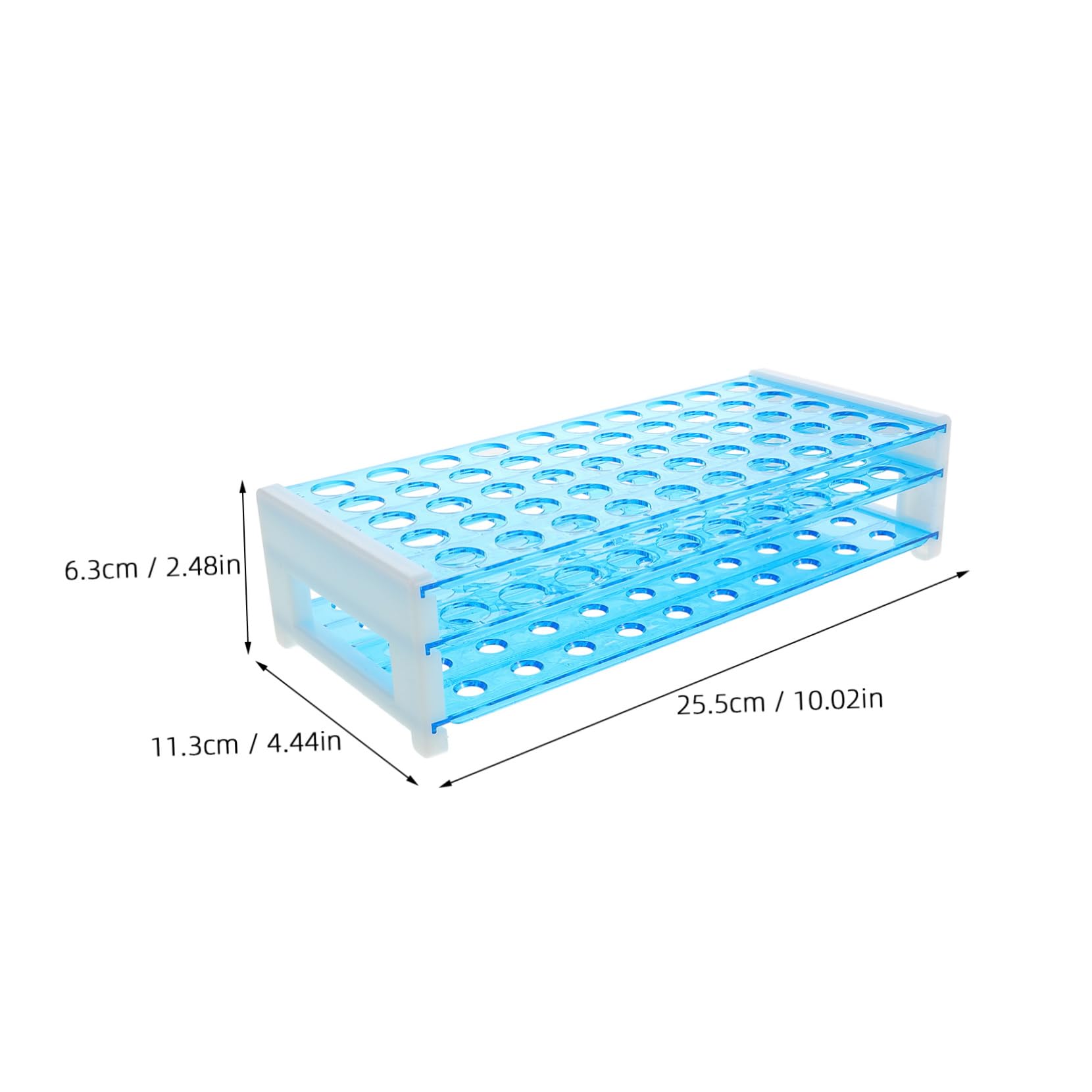 Beavorty Laboratory Test Tube Rack Lab Vial Holder Laboratory Tube Shelf Lab Test Tube Holder Tubes Holder Chemistry Test Tube Holder Sample Tube Rack Slots Test Tube Rack Racks Sky-Blue