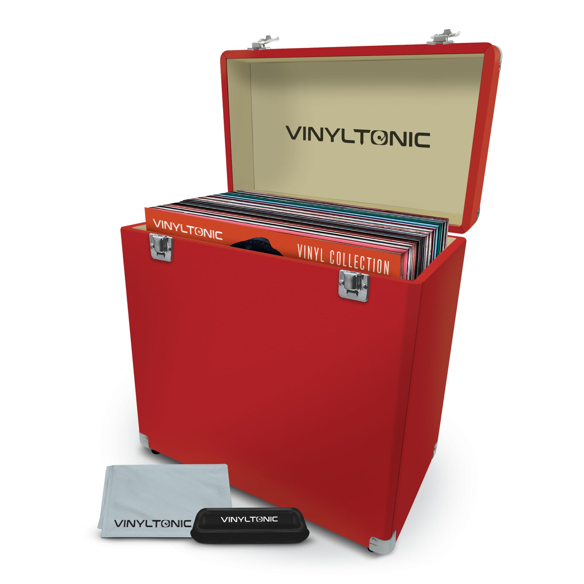 Audio & Hi-Fi Vinyl Tonic: Pu Leather Lp Case Red (With Vt04a)