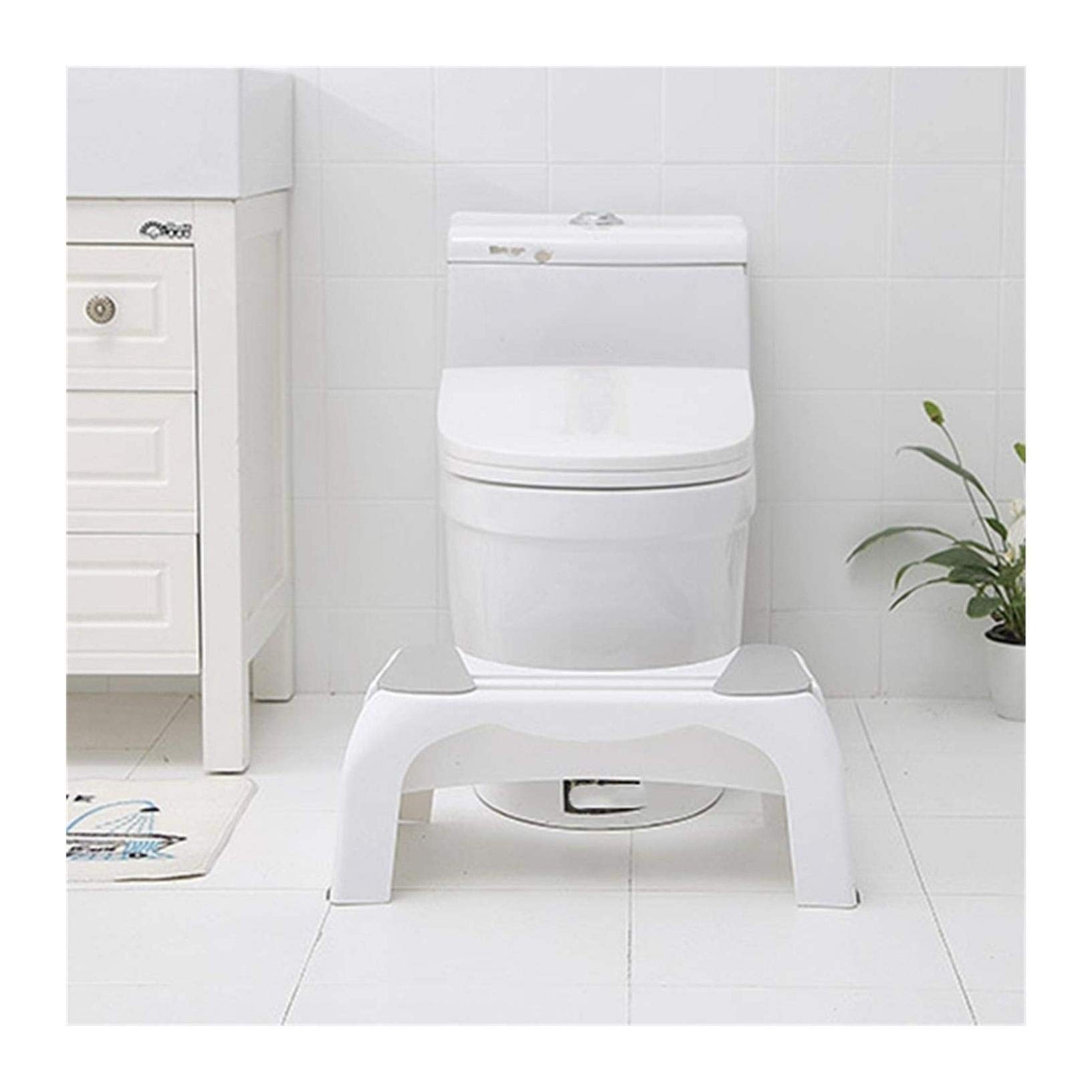 Toilettenfußhocker für Kniebeugen, tragbare verdickte Kunststoffstufe für Schwangere, Squat Pit Aid für bessere Darmbewegungen