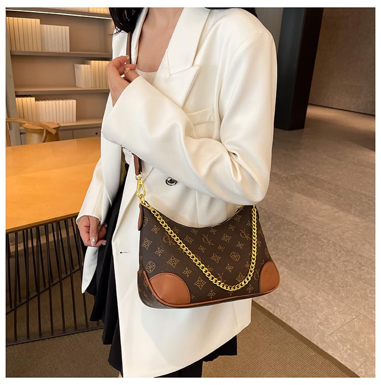 Shoulder bag, Underarm Tote Crossbody Bag(Brown)3