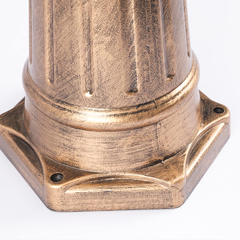 Lampa ogrodowa E27, lampa ogrodowa z trzema głowicami, wodoodporna lampa uliczna na wysokim słupie, lampa ogrodowa, lampa ogrodowa na wysokim słupie, oświetlenie krajobra,Glass-230cm