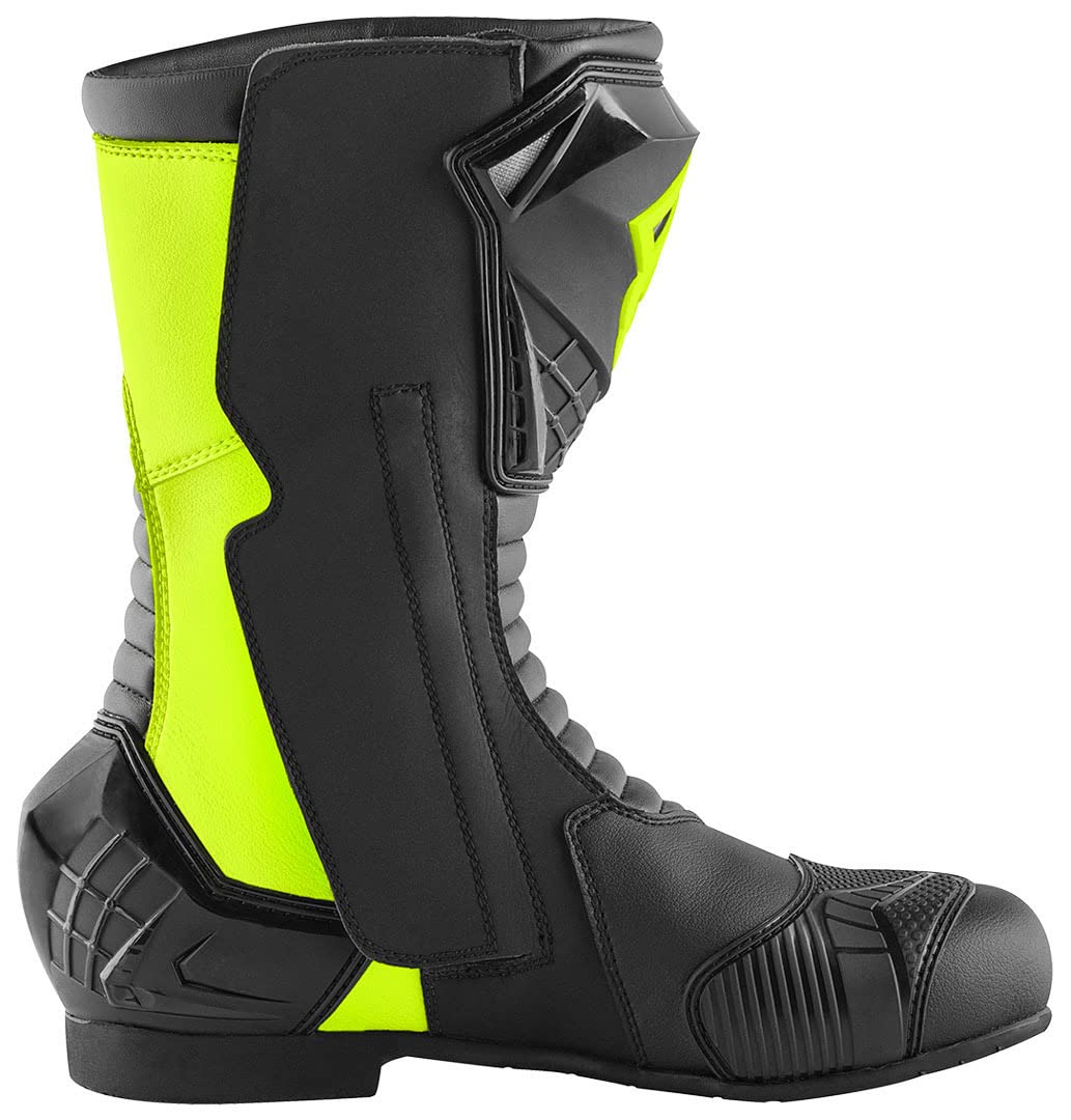 Bogotto Losail Stivali Moto, nero/giallo fluo, 42