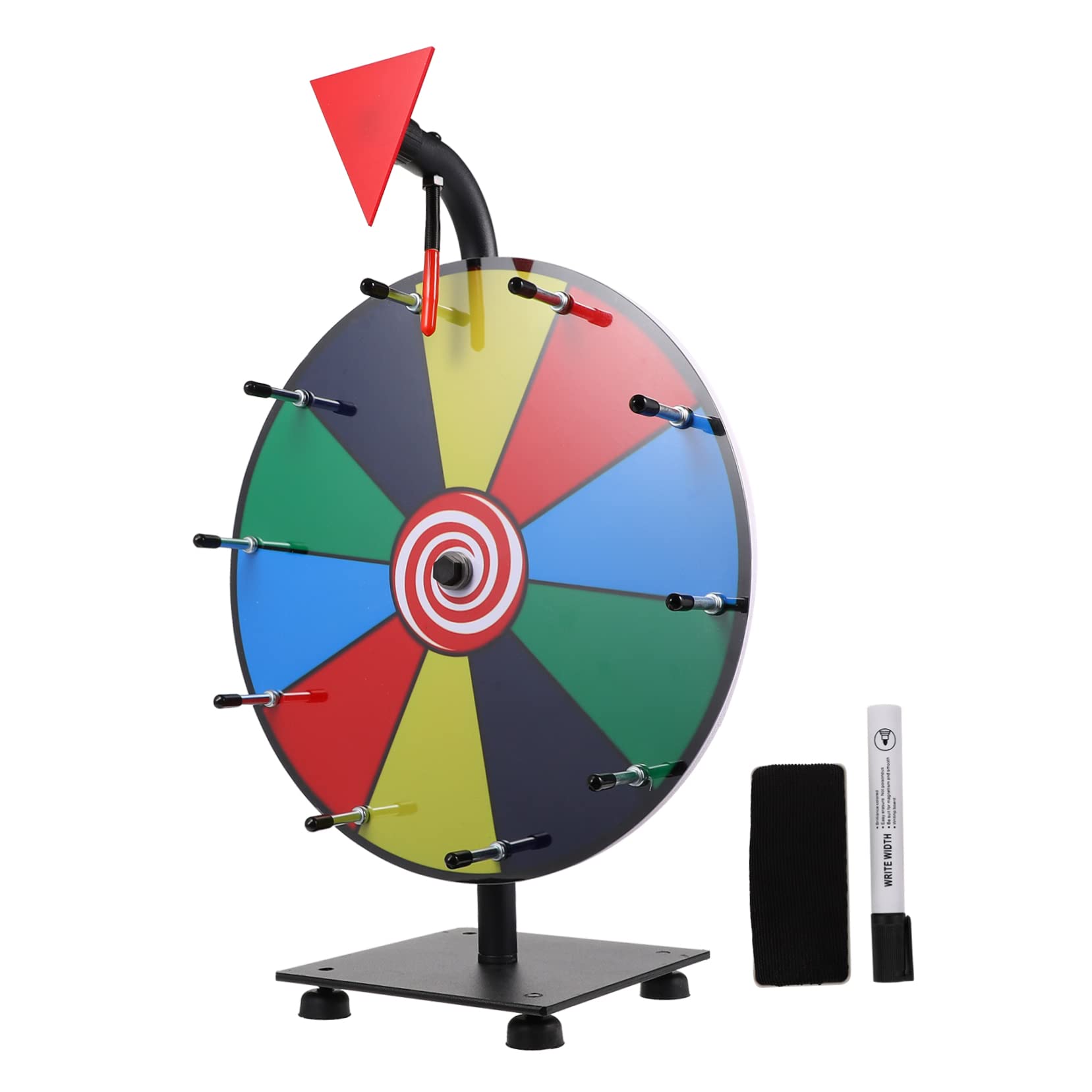 MUSISALY 1Set Funny Erasable Prize Wheel Compact Tabletop Spinning Wheel for Parties Classrooms Trade Shows Design with Wipe Clean Surface for Endless Fun