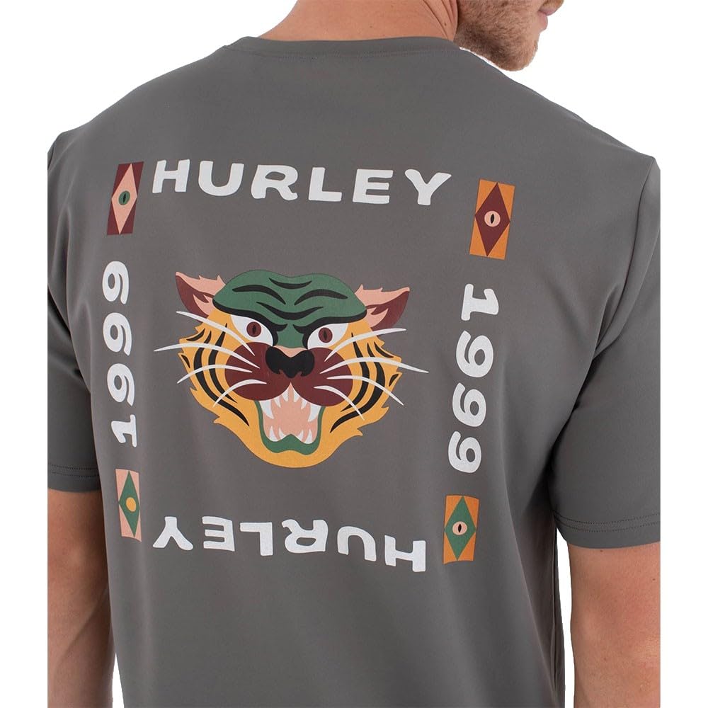 Hurley Men's Short-Sleeved Surf Lycra - Bolud T-Shirt Hombre