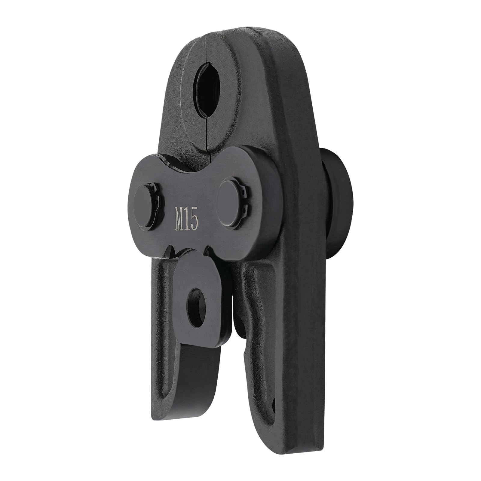 Mordaza de presión M15 compacta, mordaza para herramientas de prensado, mordaza de crimpado, 0,8 – 1,2 mm, grosor de tubo adecuado para prensar tubos de cobre, acero inoxidable y aluminio y plástico