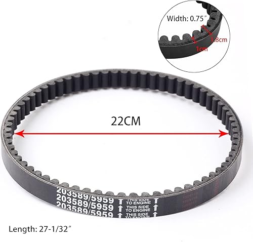 Miniatura 4 de BLACKHORSE-RACING 3 correas de transmisión Go Kart Series 30 reemplazan a Manco 5959  Comet 203589