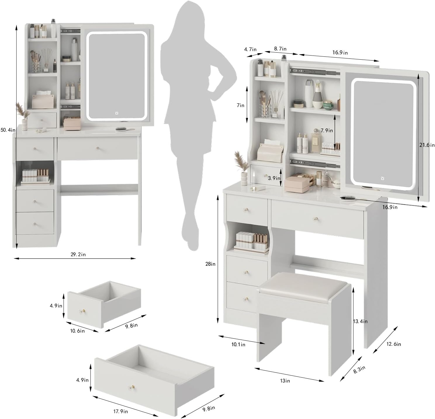 Assembly step 3: Installing shelves into the side storage unit