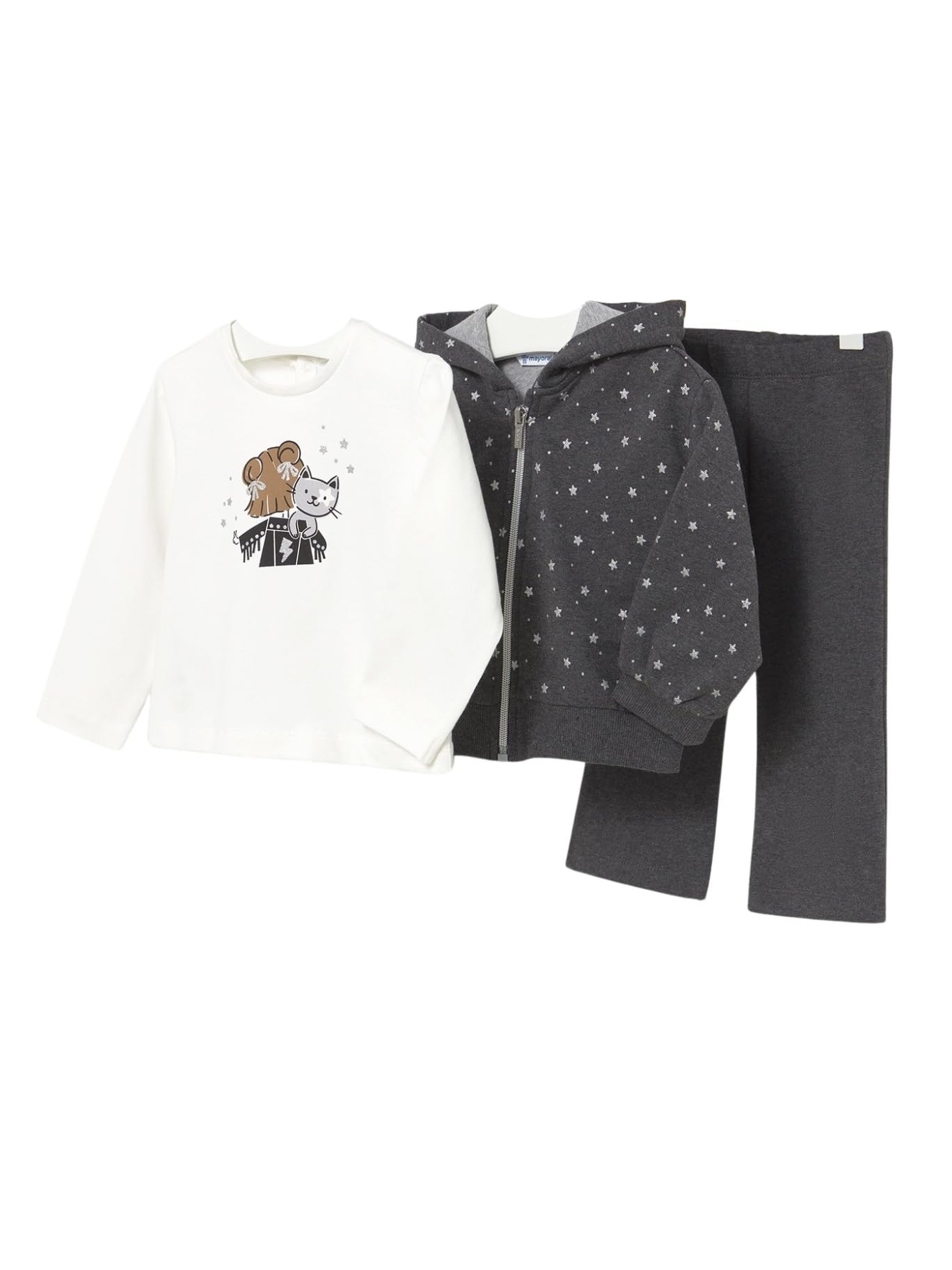 Mayoral Chandal 3 piezas para bebé niña Plomo vig