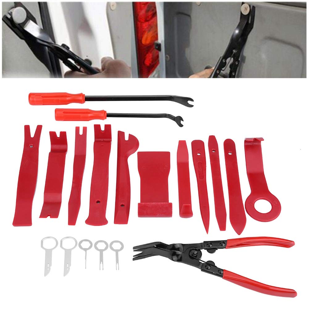 Set Smontaggio Auto 19 Pezzi - Leve In Plastica PP E Carbonio Per Rimuovere Pannelli Portiera, Cruscotto E Radio - Attrezzi Universali - 3