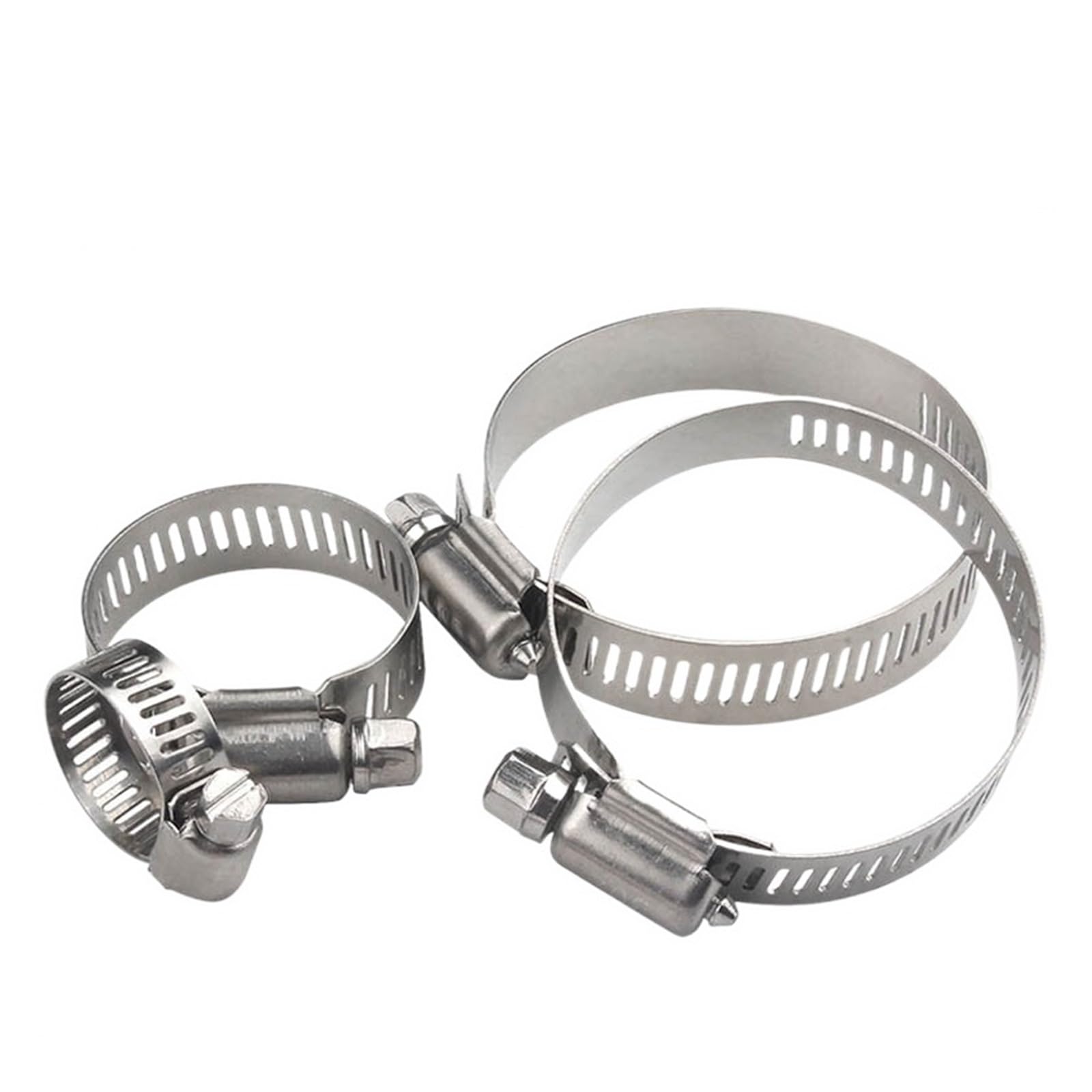SHALLEZSOU Pipe clamp Adjustable Stainless Steel Screw Band Hose Clamps Pipe Clamp Worm Gear Clip For Range Hood Washing Machine(194-216mm-1Pc)