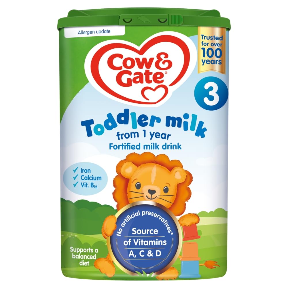 Cow & Gate3 Toddler Baby Milk Powder Formula, 1-2 Years, 800g