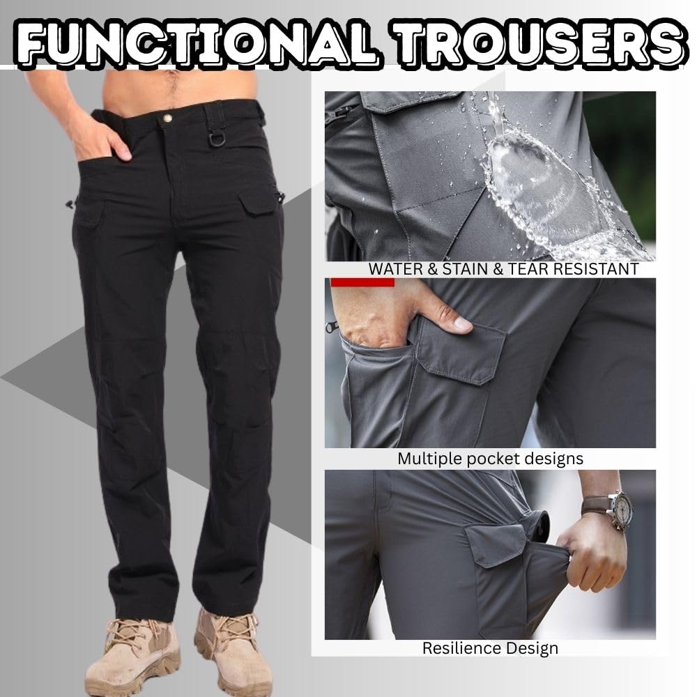 Pantalon de randonnée léger pour homme, pantalon de jogging, pantalon d'entraînement léger, pantalon de trekking d'été, extensible pour homme