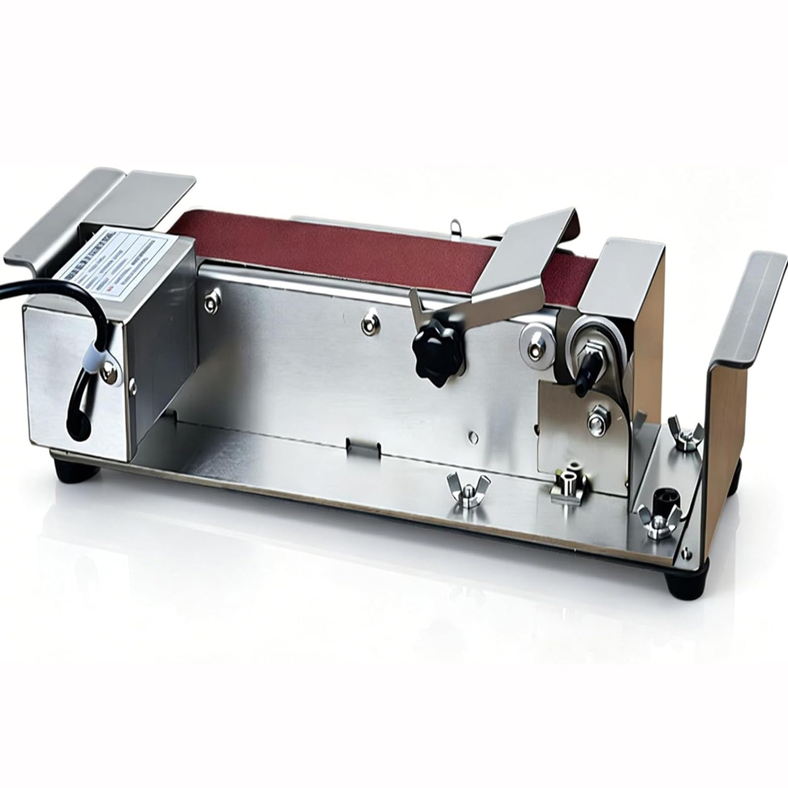 Yxzqloz Adjustable Speed Electric Belt Sander 7-Speed Woodworking Tool With Forward/Reverse Function, Wet & Dry Use, For Knives & Diy Projects
