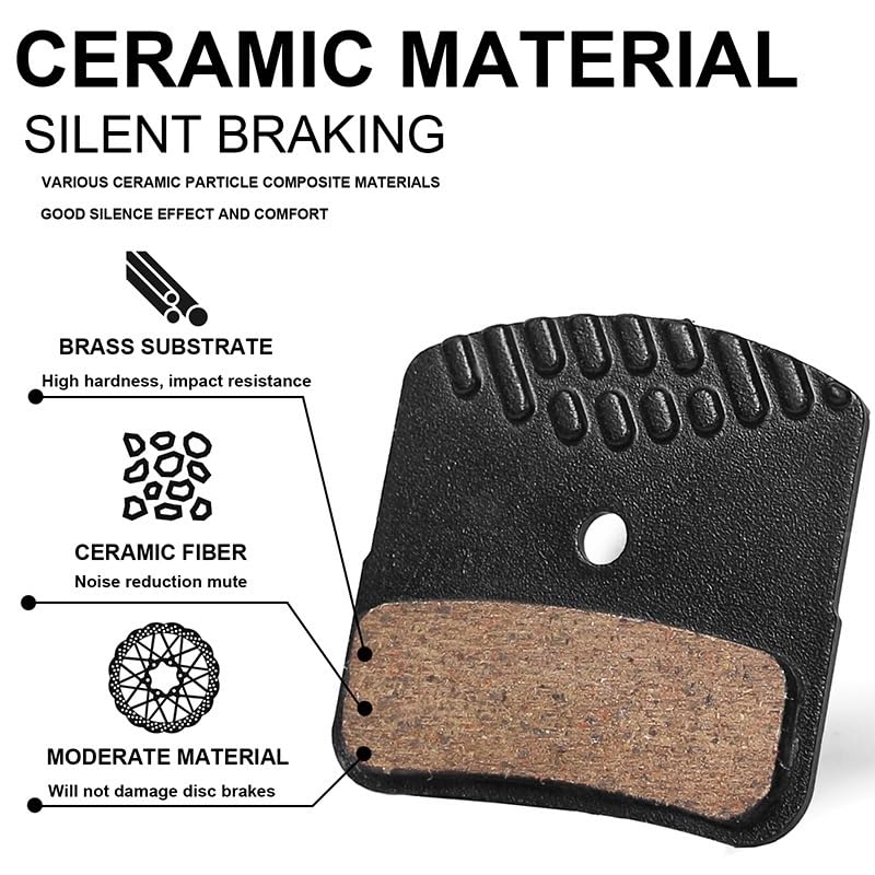 Pastillas de freno de disco de cerámica para bicicleta, pastillas de freno hidráulicas compatibles con H03A D03S, pastillas de freno de disco de bicicleta compatibles con M640, M820, M8120
