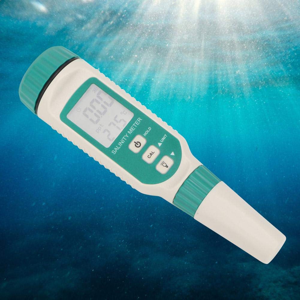 Medidor de salinidad digital portátil con sensor inteligente AR8012 y pantalla LCD para acuario, piscina y laboratorio, preciso y fácil de usar