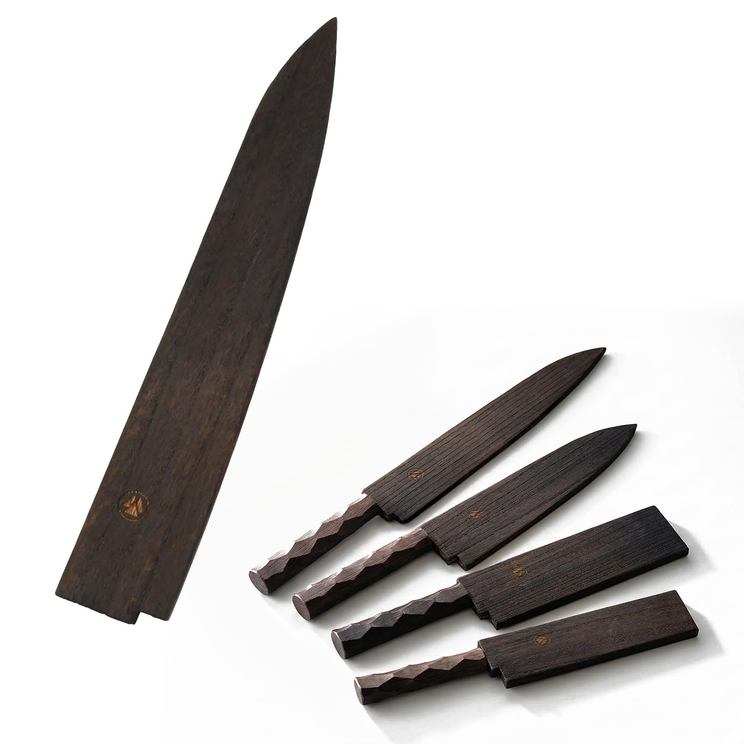[Made in Tsubame Sanjo] Wooden Sheath for Famous Chestnut Knives, [Streak Quote/Magnet Type] Yakioku Material Knife Cover Case Wood, Made in Japan, Made in Sanjo Japanese Modern Outdoor Storage : Home