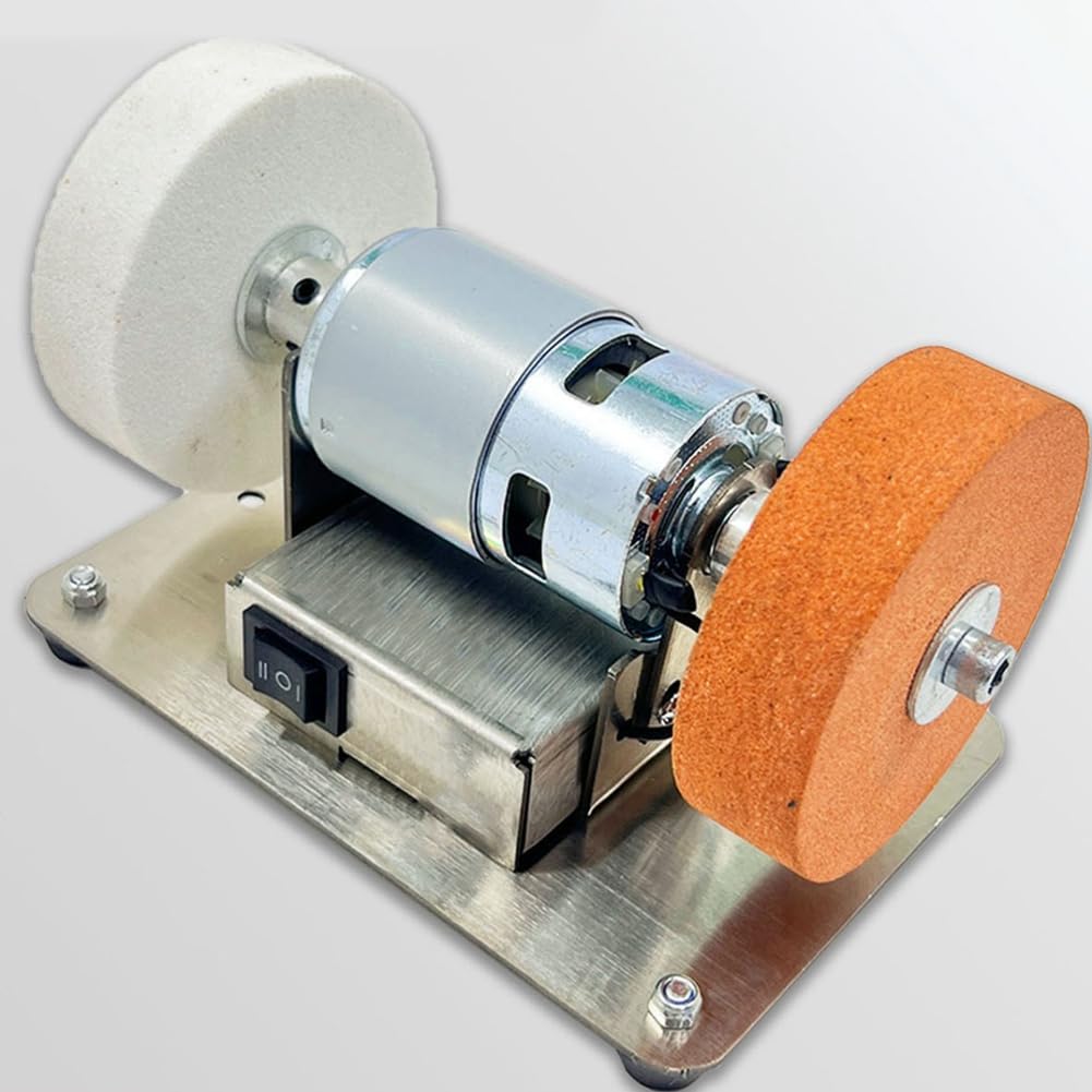 Enchufe Europeo, Amoladora Doble de 100 W, Motor de Amoladora, Mini Muela Eléctrica de Pulido Grueso y Fino, Piedra de Afilar