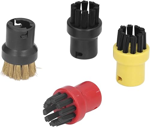 TOPINCN 4 cepillos limpiadores de vapor, cepillo de vapor para quitar el polvo, cepillos redondos pequeños, repuesto para Karcher SC1 SC2 SC3 SC4