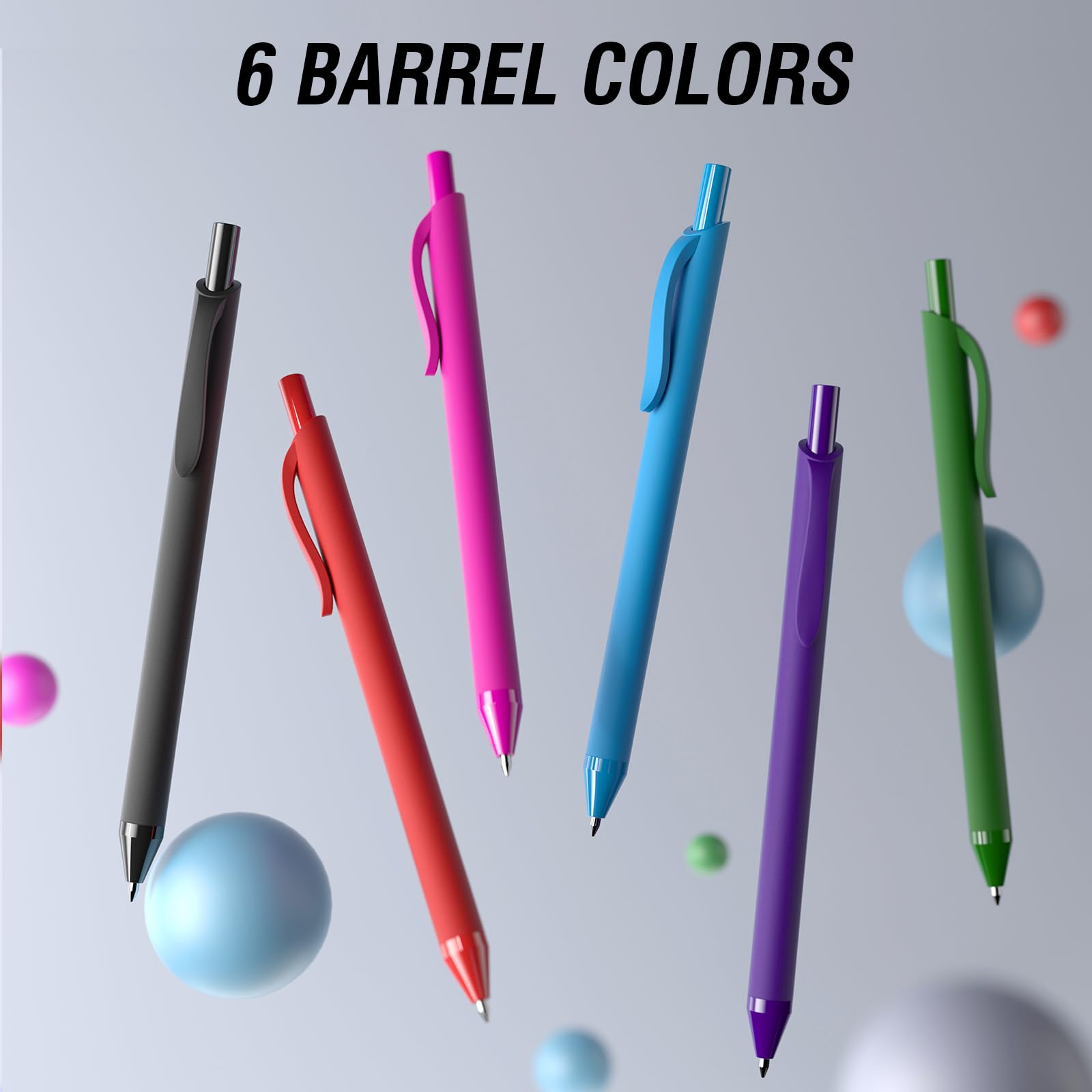 108 Pack Black Pens - Bulk Pens 1 0mm Medium Point Ballpoint Pens Smooth Writing No Bleed Retractable — view 8