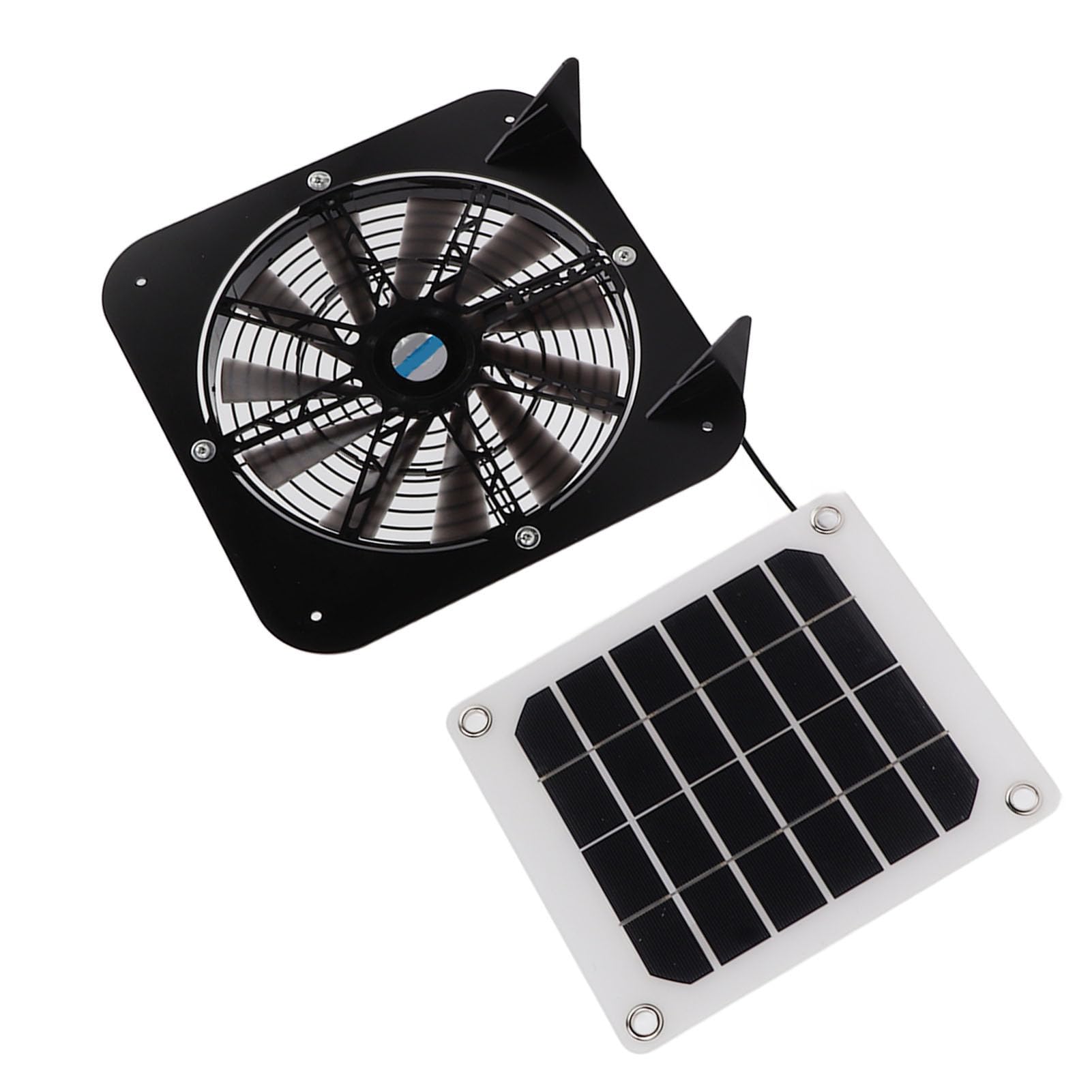 Sxhlseller Ventola di Scarico Ad Energia Solare, Kit Ventola di Aspirazione di Scarico del Pannello Solare da 100 W da 13,5 Pollici per Capannone Esterno, Pollaio, Serra, Ventola di
