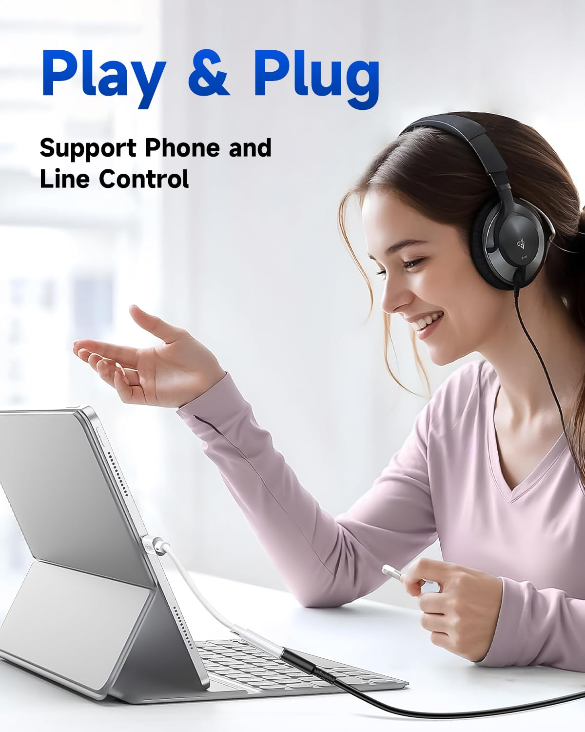 Criello Adaptador USB C a conector de auriculares de audio de 3,5 mm | Cable de audio auxiliar tipo C compatible con iPhone 17/16/15 Pro/Max/Plus, iPad, MacBook, Samsung Galaxy (paquete de 100)