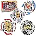 Funmo Burst Peonzas, 4 Pcs Conjuntos de Metal de Gyro 4D Peonzas Gyro Lucha Maestro Cadena Launcher con Estadio Infinity Nado Básico Duelos Conjuntos Regalo para Niños