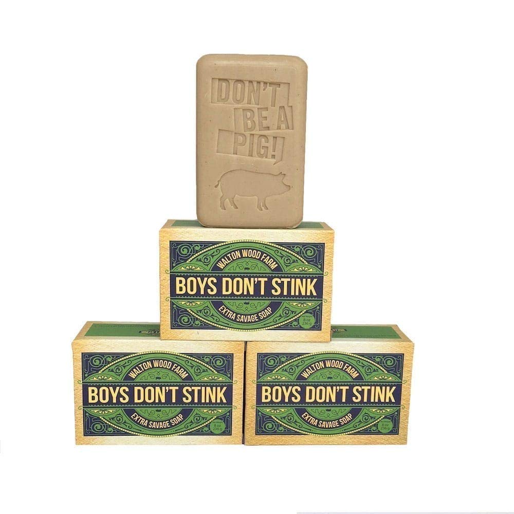 Walton Wood FarmBoys Don't Stink XXL Bar Soap Pack of 3 Vegetarian Friendly, and Paraben-10.5 oz