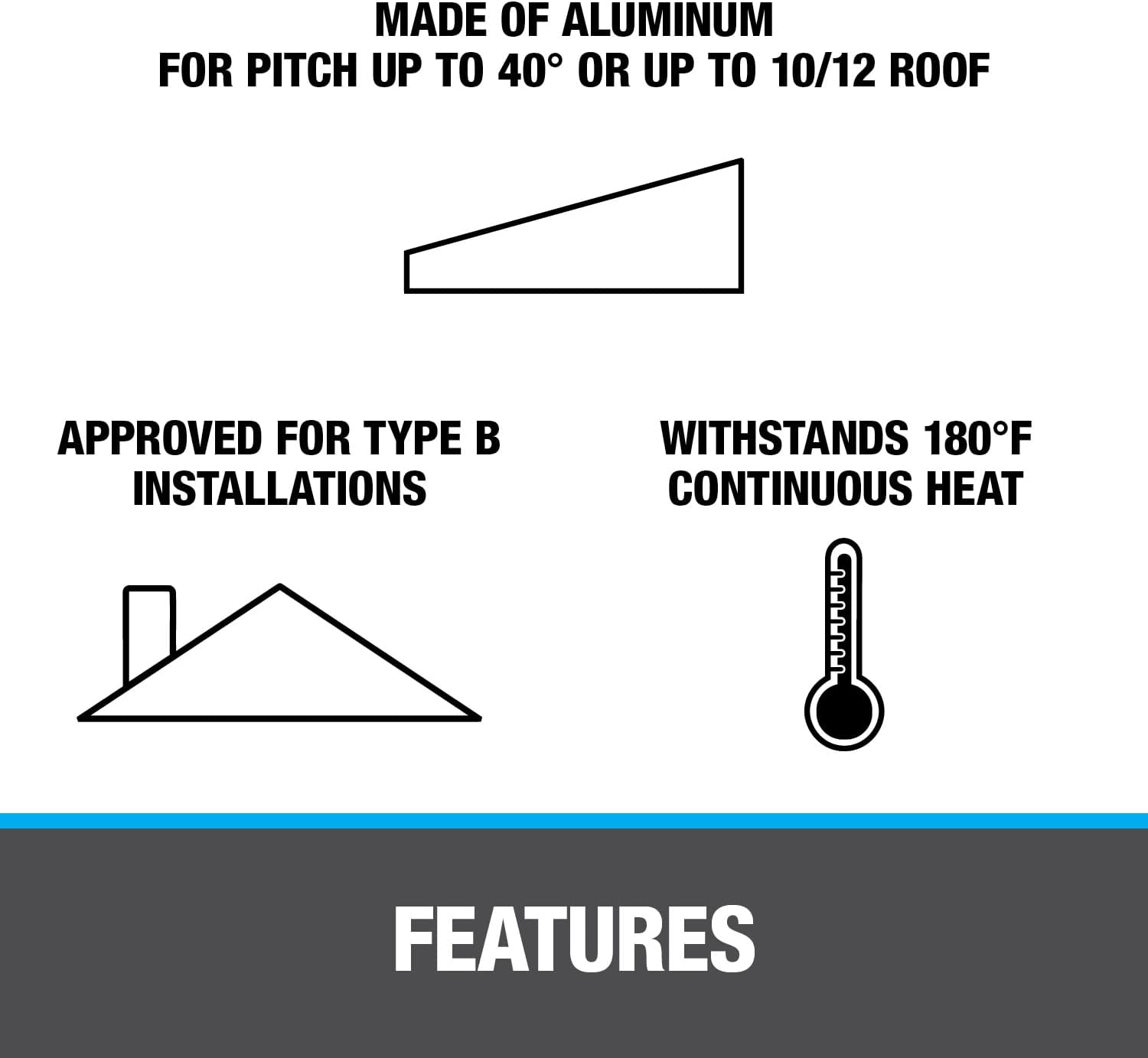 Oatey Roof Flashing Features