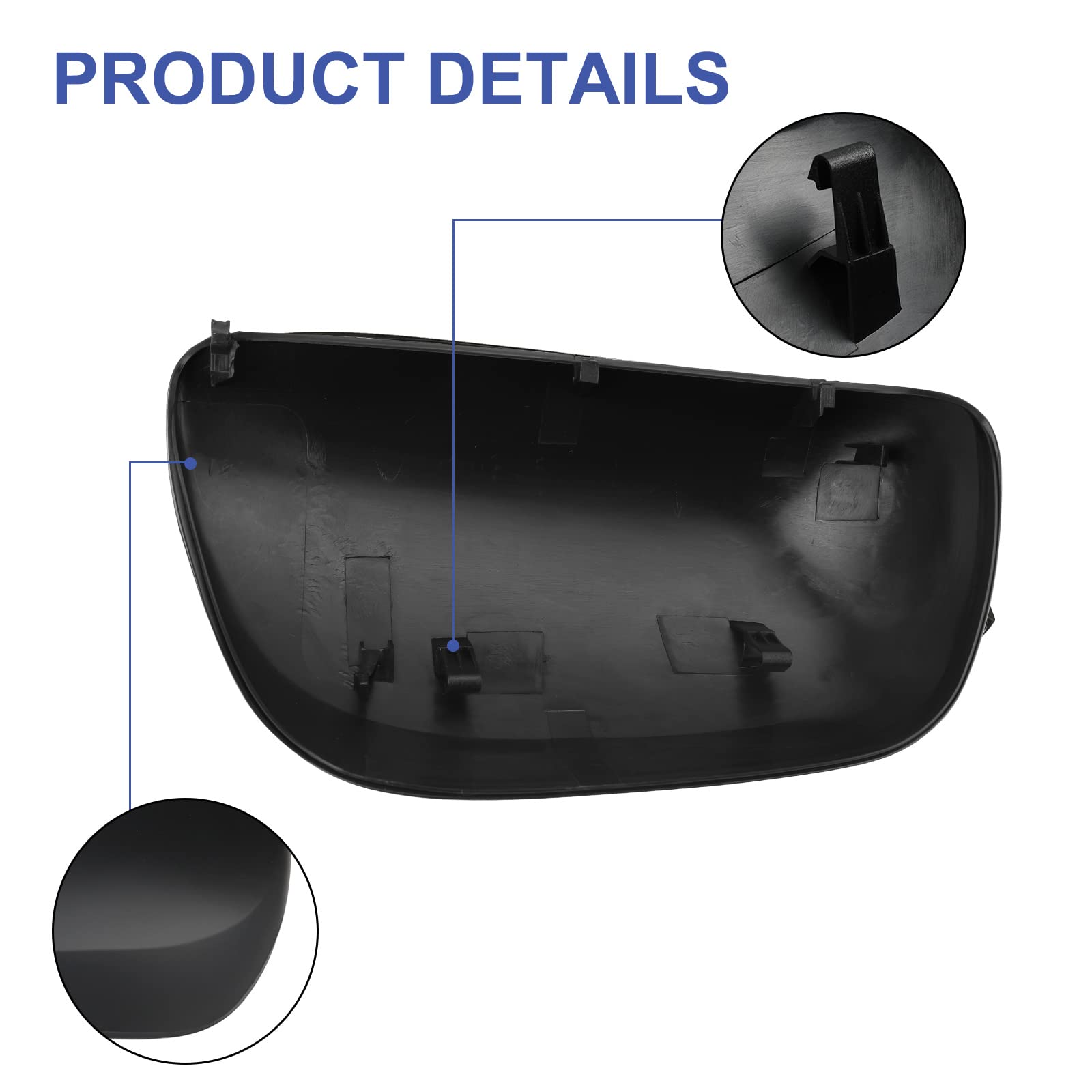 Spiegelkappen Für Toyota Yaris 2005-2009 - Seitenspiegel Abdeckungen Schwarz