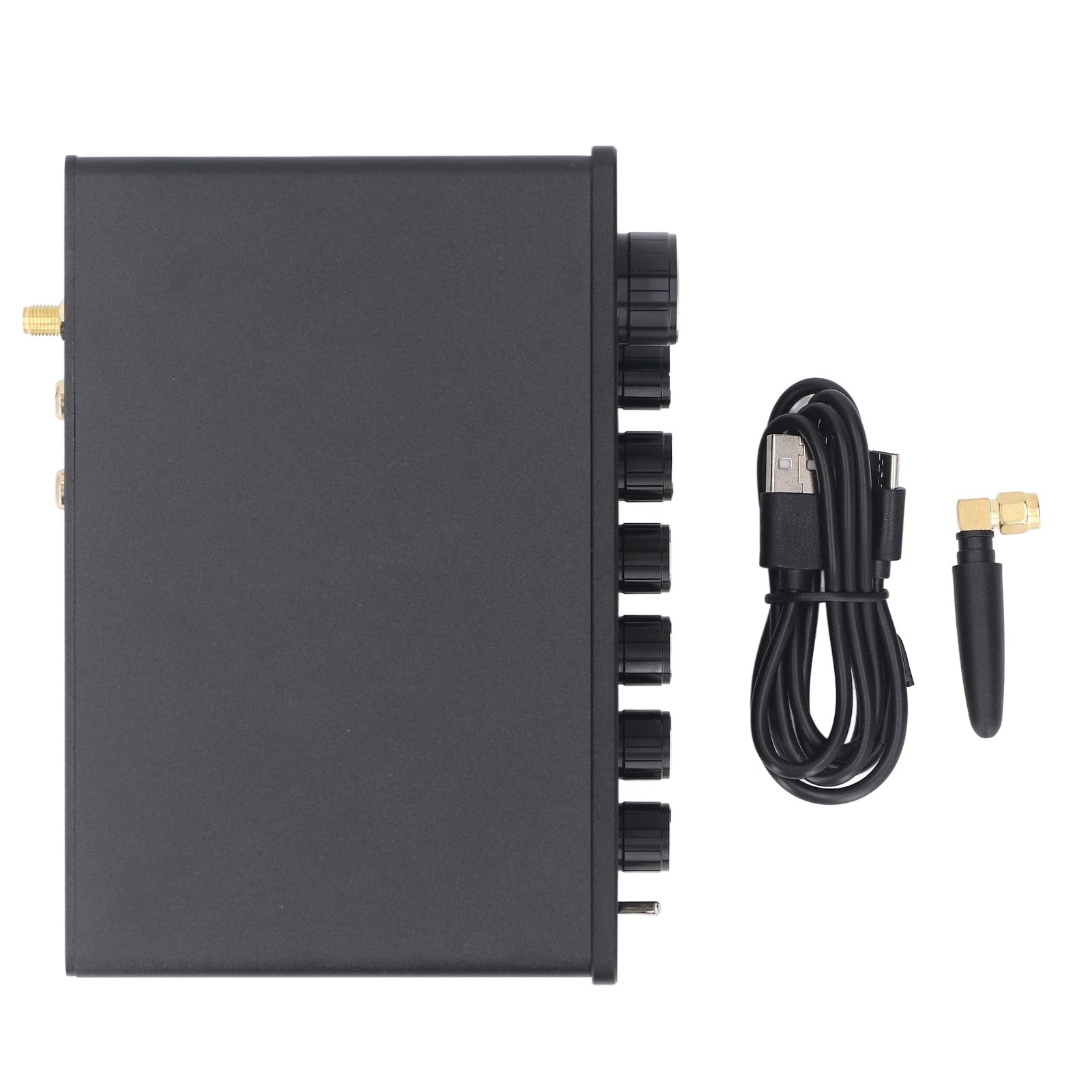 Dpofirs Sonido Ecualizador de 5 Bandas Bluetooth Preamplificador Medidor de VU Vintage para Amplificadores Estéreo Domésticos Aleación de Aluminio