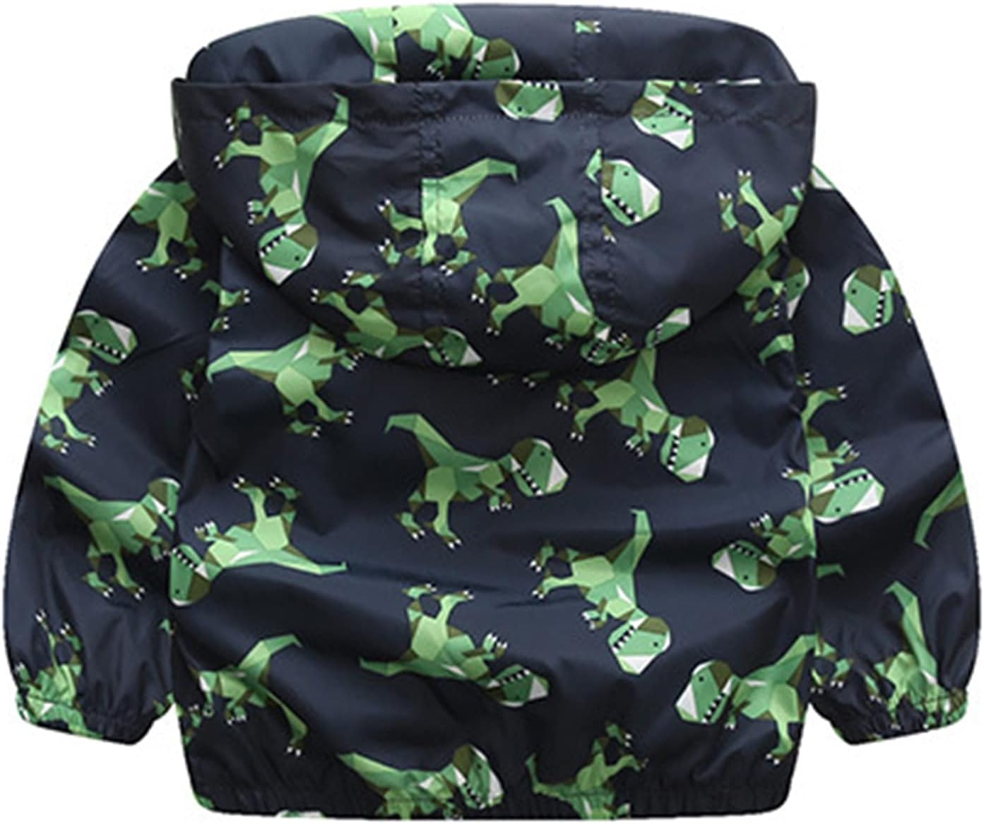 lymanchi Kids Baby Boy Dinosaur Hooded Zip Jackets Windbreaker Casual Outerwear - Image 2