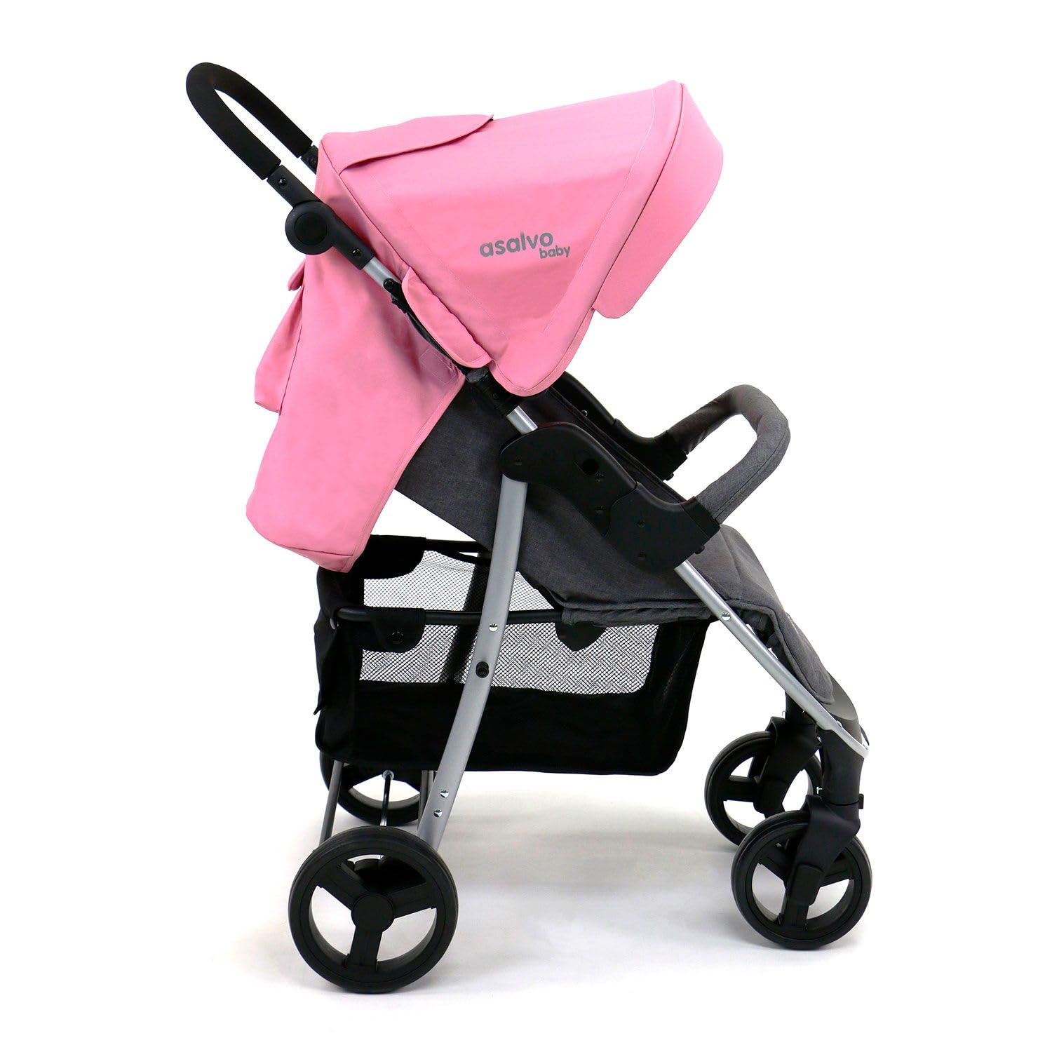 Paris, passeggino reclinabile e compatto, per bambini fino a 24 kg, capotasto SPF50+, imbracatura a 5 punti, manubrio regolabile, pieghevole facile, rosa