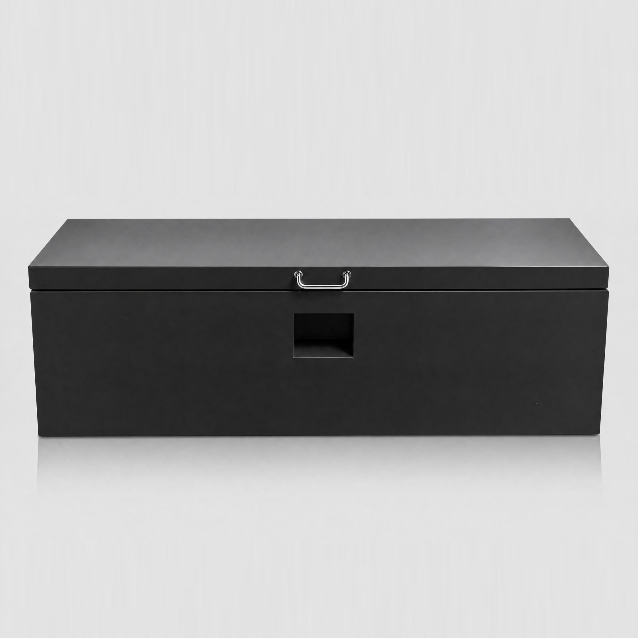 Lockable Truck Bed Tool Box 36'' for Pickup, Heavy Duty Steel Truck Tool Box with Dual Lids, Weatherproof Powder-Coated Storage Box, Front Handle, 2 Side Lift Handles, 2 Gas Struts, Fits Truck Bed