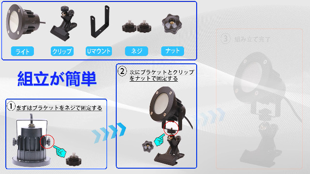 Amazon.co.jp: LEDクリップライト LED投光器 15W 防水防雨 IP65 屋外用