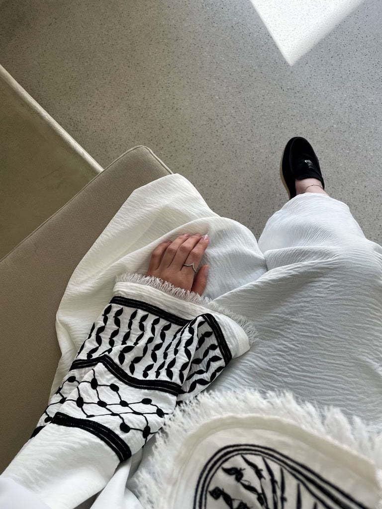 CLMJHG Muslimisches Kleid, modische offene Strickjacke, Abayas, Stickerei, Kimono für Damen, Türkiye, Elegante islamische Kleidung ohne Hijab