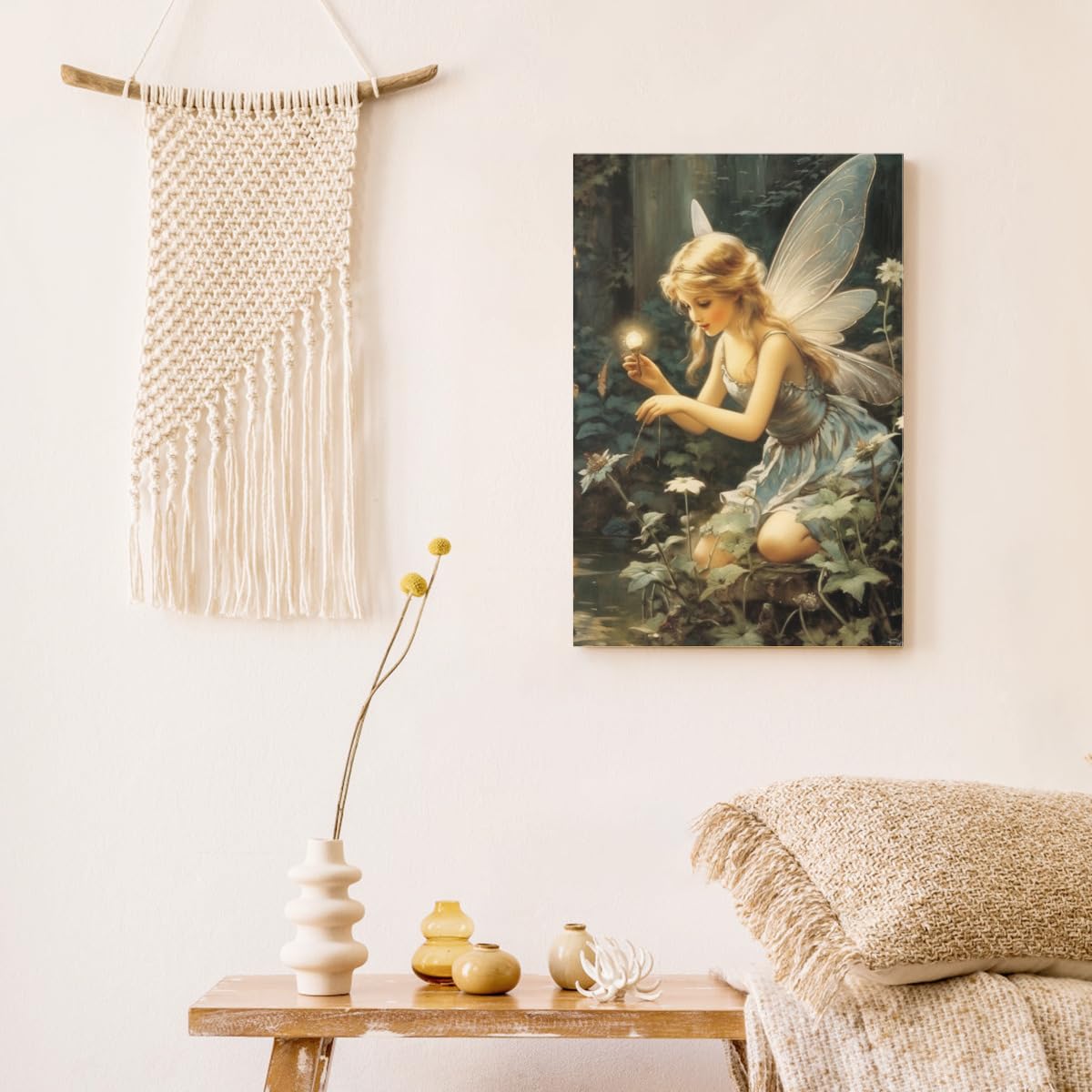 Amazon.com: Flower Vintage Tin Signs Garden Fairy Wall Art Hippie