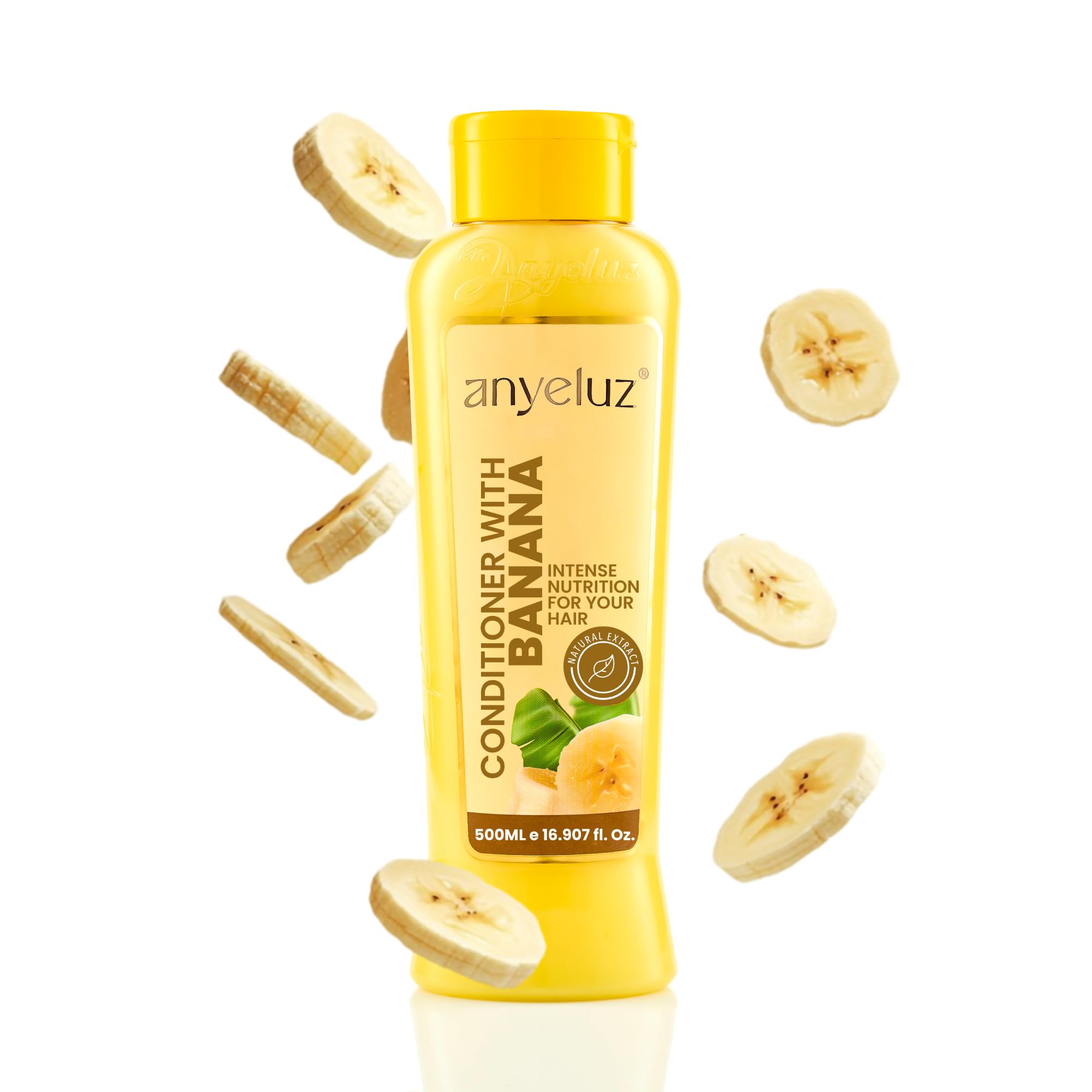 ANYELUZ Banana Conditioner - Deep Conditioning with Olive Oil for Fragile and Damaged Hair