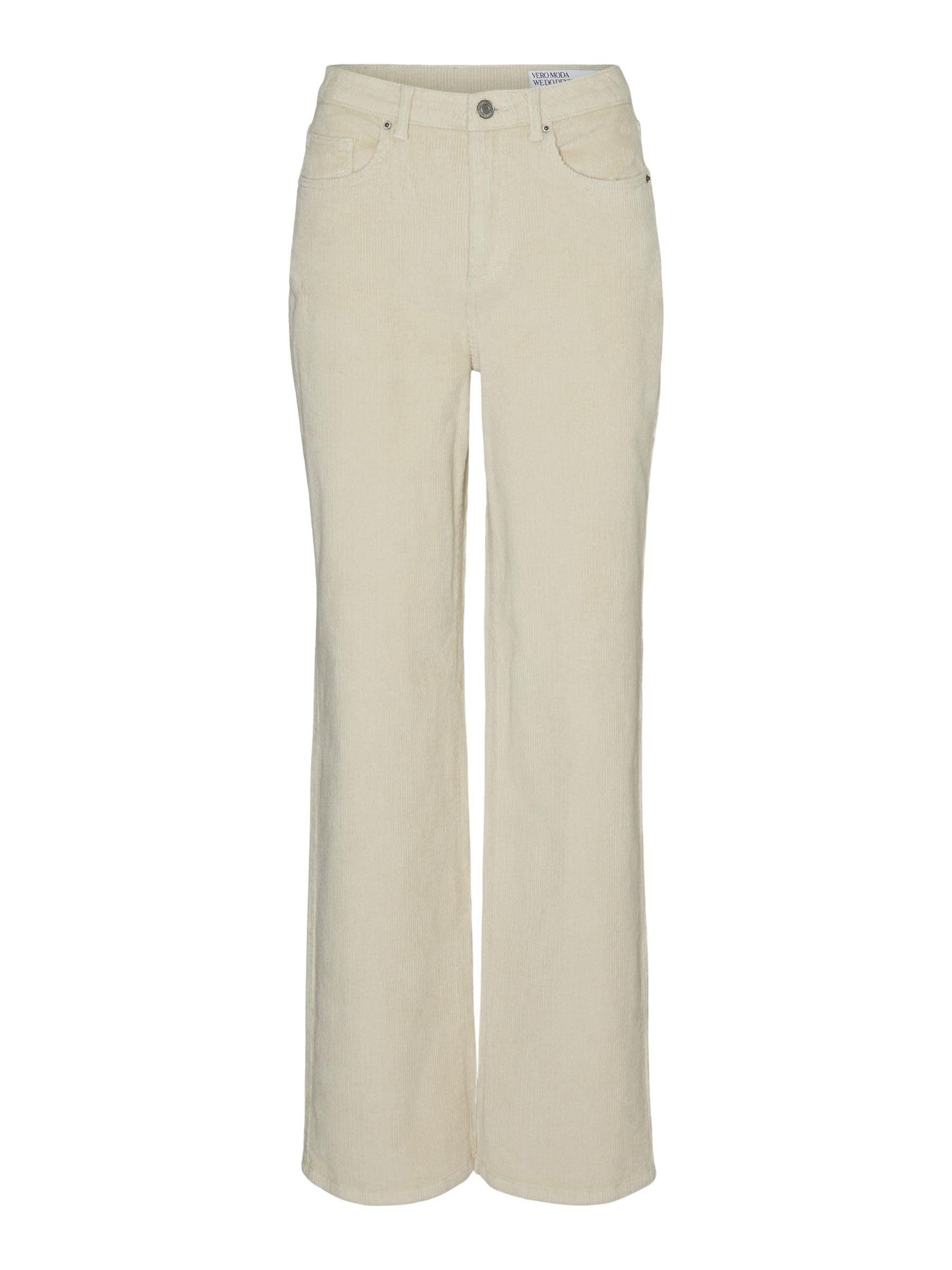 VERO MODA Female Hose mit weitem Beinschnitt VMTESSA Hohe Taille Weit geschnitten CordJeans