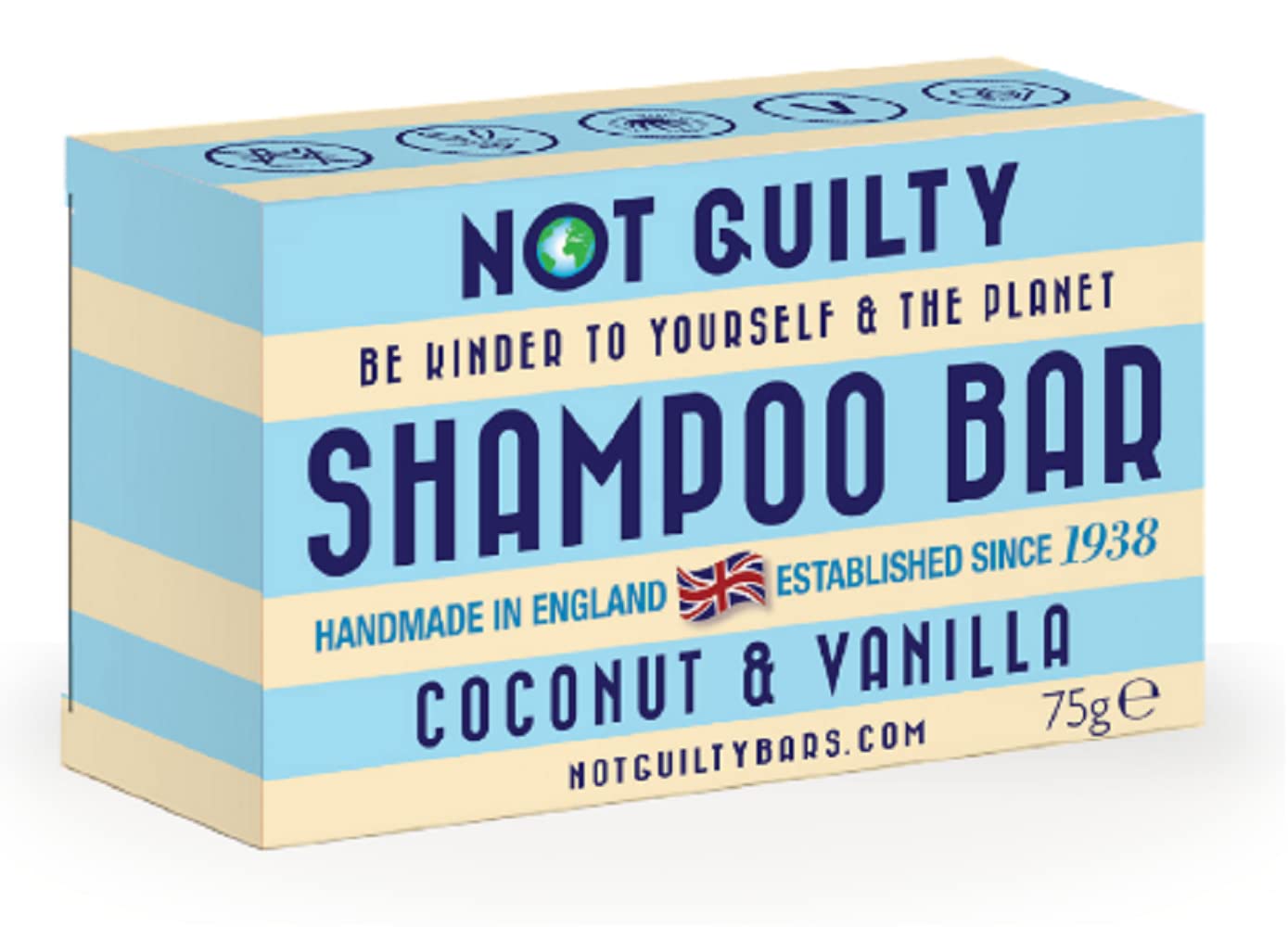 NOT GUILTY 75G Shampoo BAR Coconut & Vanilla