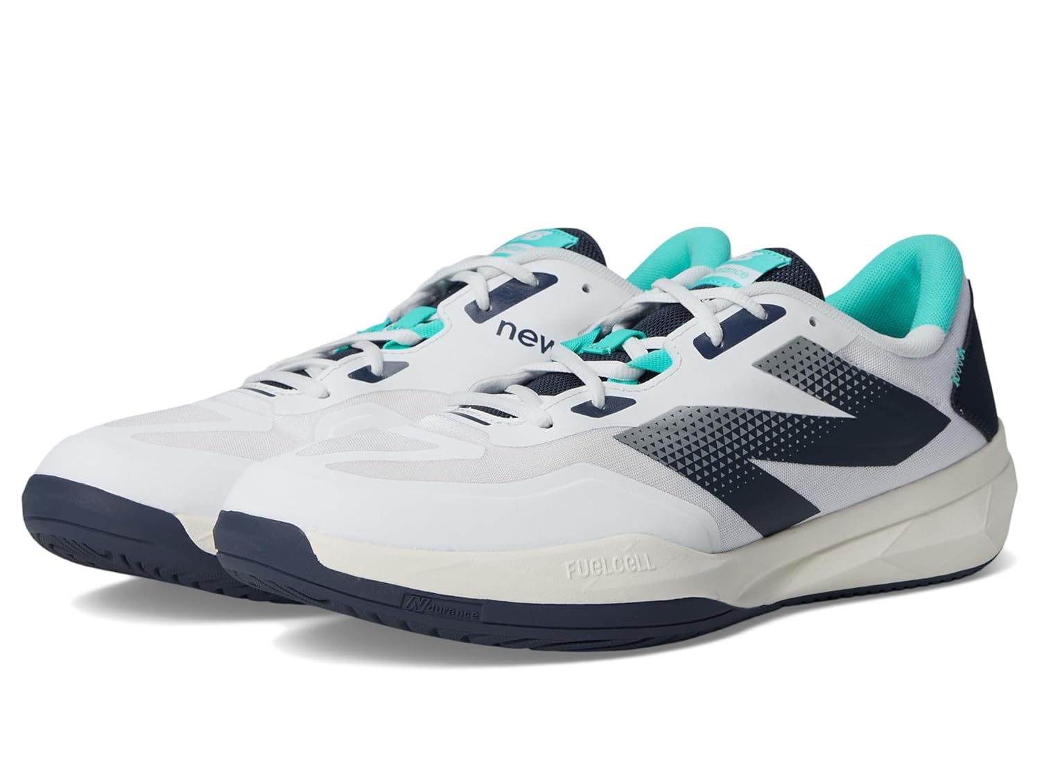 New Balance Mens FuelCell 796 V4 Tennis Shoe White Nb Navy Cyber Jade 12 5 M