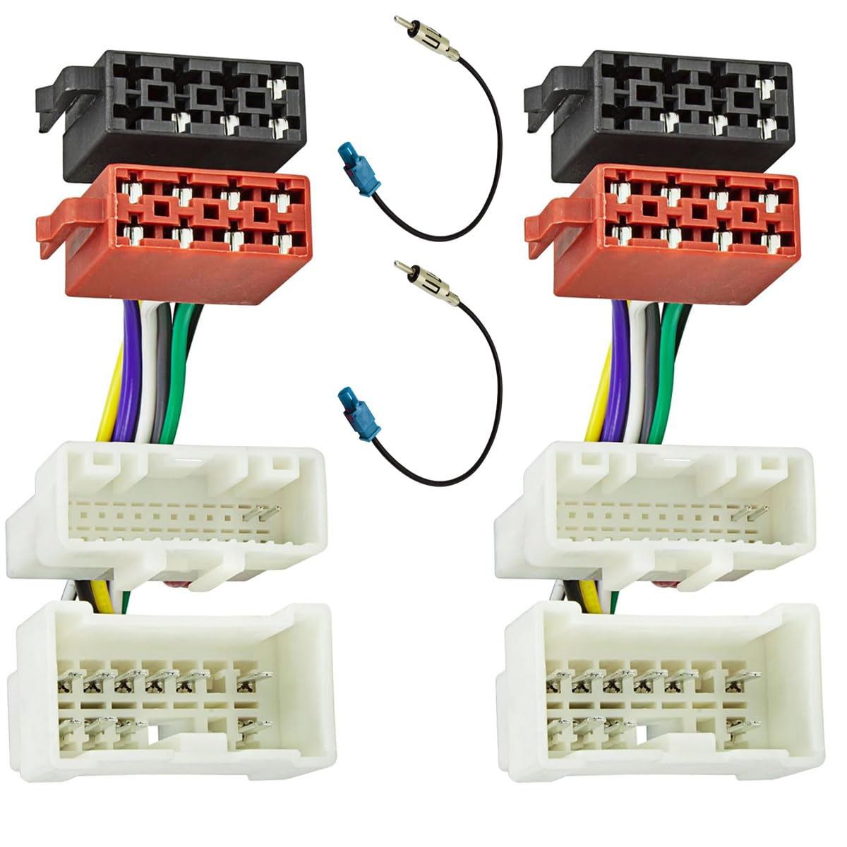 Adapter kabelowy do radia ISO wtyczka do samochodowego radia kompatybilny z Dacia od 2012, Renault od 2012, Mercedes Citan Smart od 2014, Opel Movano 16pol ISO Norm Adapter do radia