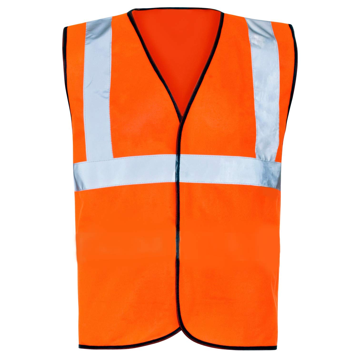 Expert Workwear Orange Hi Vis Vest Yellow & High Visibility Waistcoat Small To 4XL One Band & Brace (4Xl, )