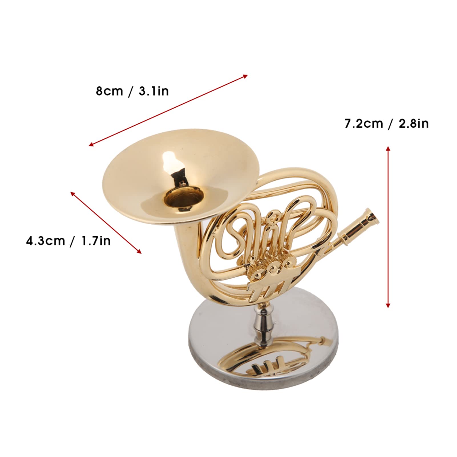 Arredamento della scrivania dello strumento musicale Zenithaur, Ornamento dorato Model 4in in miniatura Model