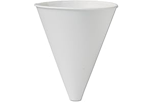 SOLO 10BFC-2050 10oz White Paper Cone Paper Funnels