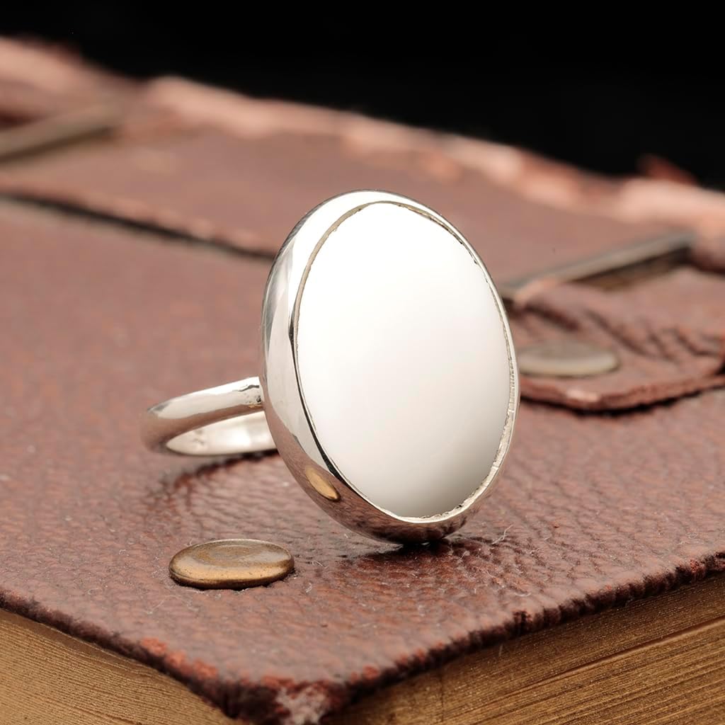 Natural Labradorite Crystal Ring Anti-Tarnish 925 Sterling Silver Oval Solitaire Gemstone Dainty Leo Spiritual Perseverance Statement Ring Handmade Turkish Fine Jewelry