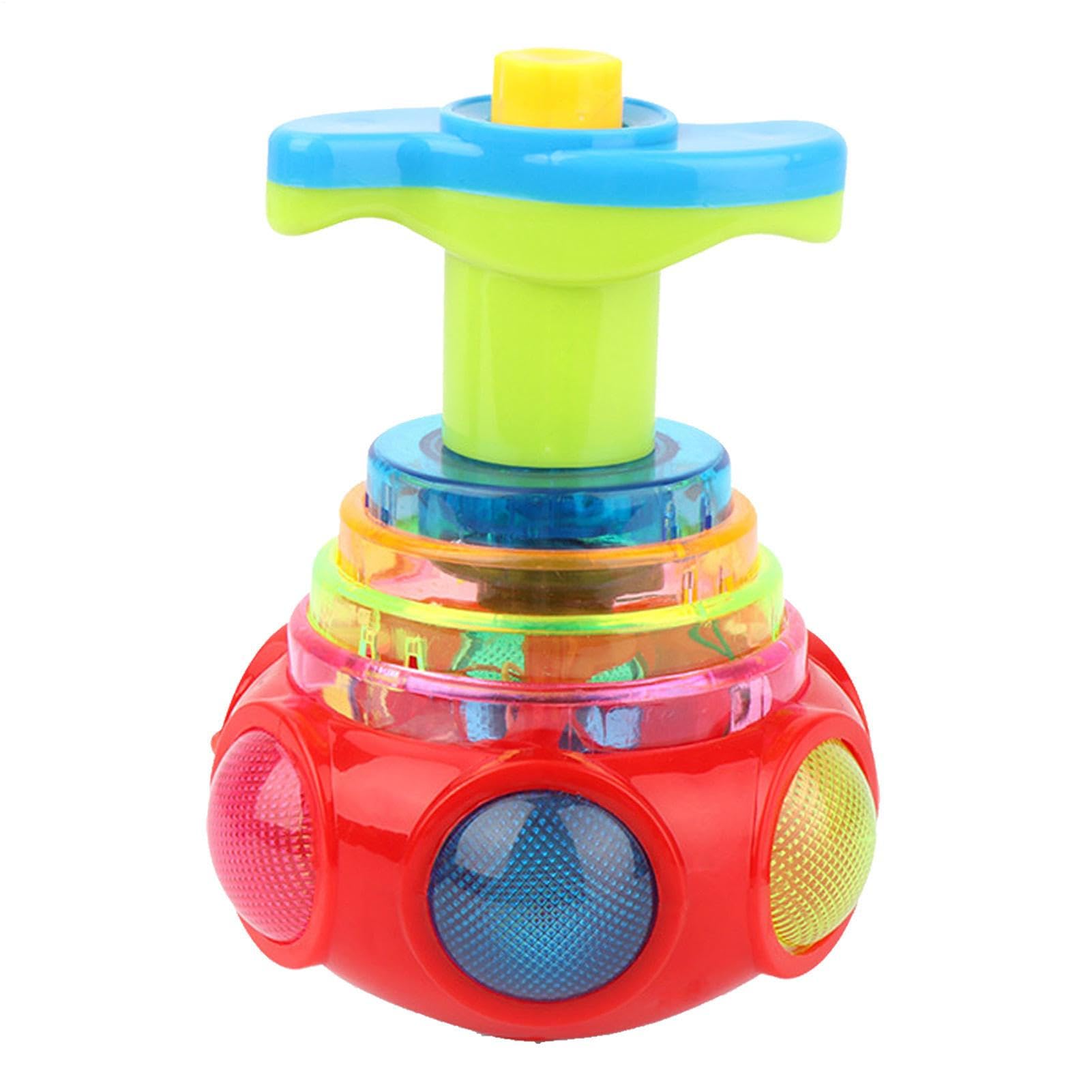 Giratorio Luminoso – Giroscopio Musical Intermitente, Juguete Giratorio | Brillante Colorido, Spinner LuminēuxInteractivo, Lanzamiento De Botón | Juguete Giratorio Luminoso-Eléctrico para Recompensas