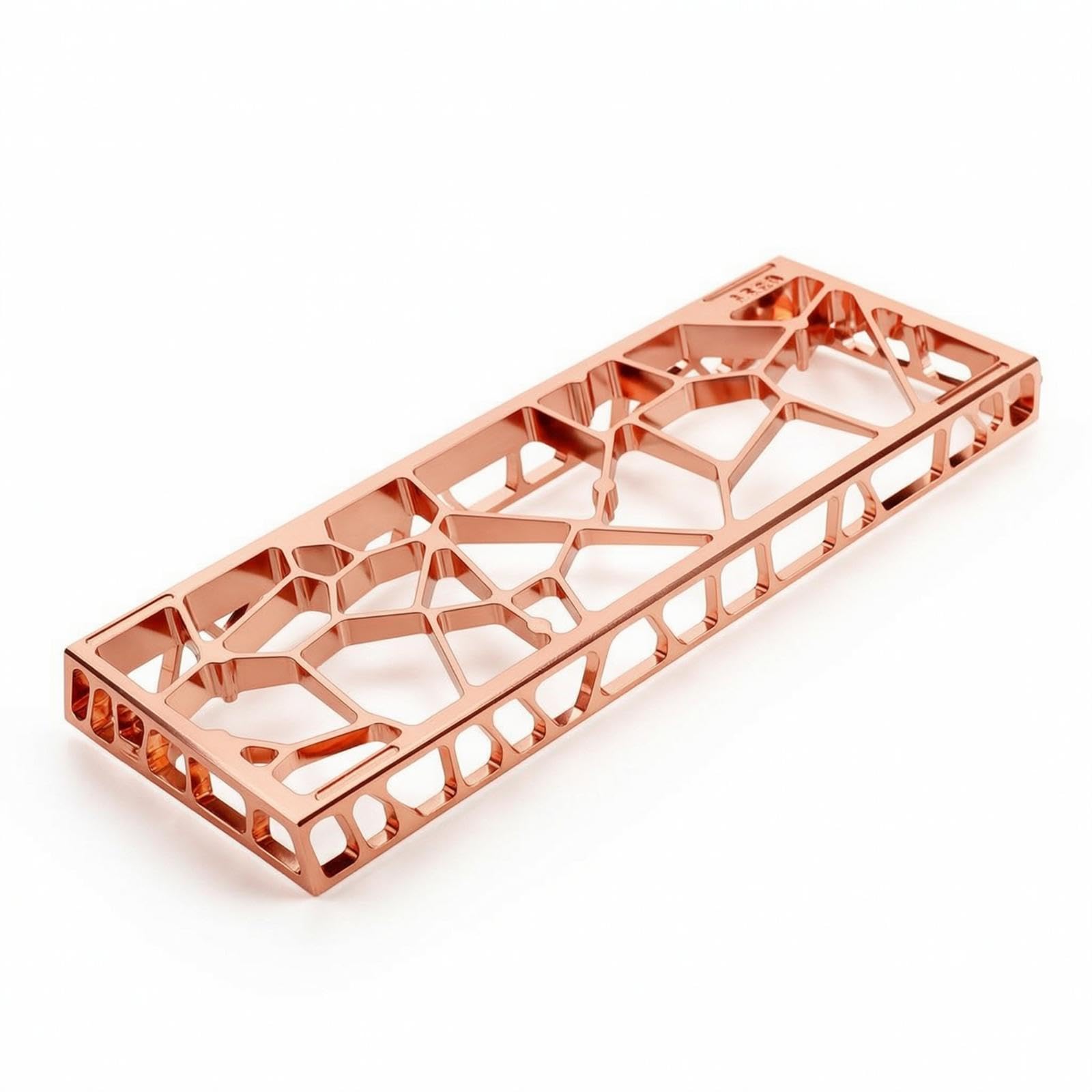 Keyboard Case with Light-Diffusing Plate CNC-Machined Aluminum Keyboard Case Electroplated for Desk Setup Rose Gold-image-43