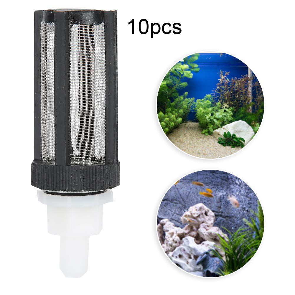 10 pz Micro Pompa Filtro Rete In Acciaio Inox Acquario Pompa Acqua Filtro Filtro Rete Tubo per 7mm 8mm Tubo Pompe Sommergibili