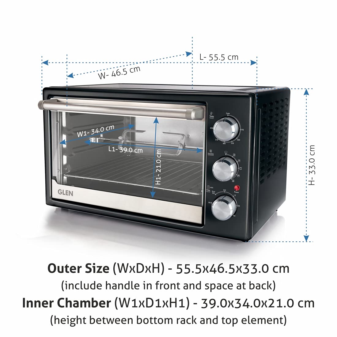 Glen OTG Oven Toaster Griller - 42L, Rotisserie & More -4 Glen OTG Oven Toaster Griller - 42L, Rotisserie & More -4
