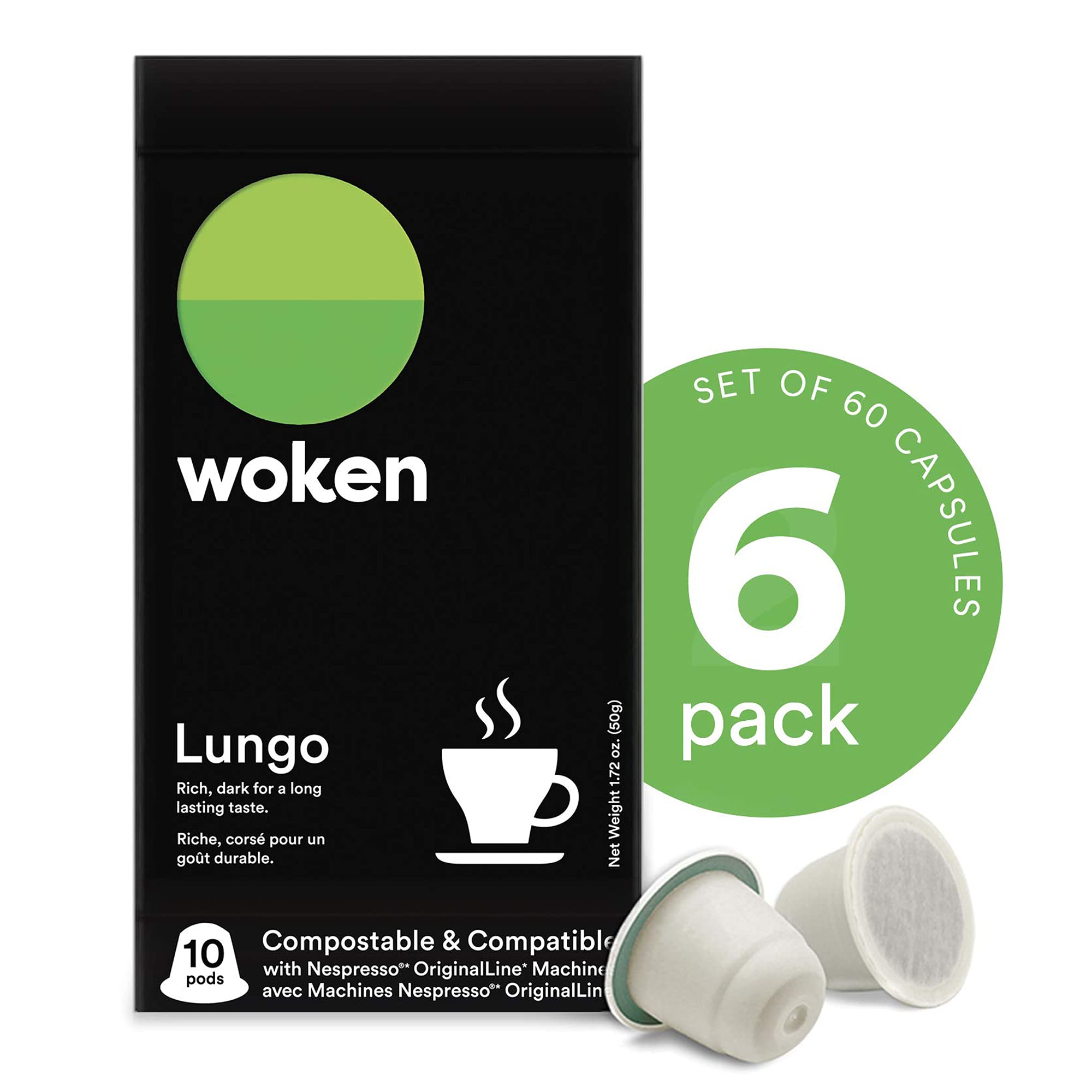 Buy WOKEN ECO Italian Espresso 60 Pods 100 Compostable